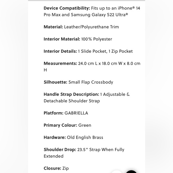 Gabriella small flap crossbody bag - Picture 5 of 5